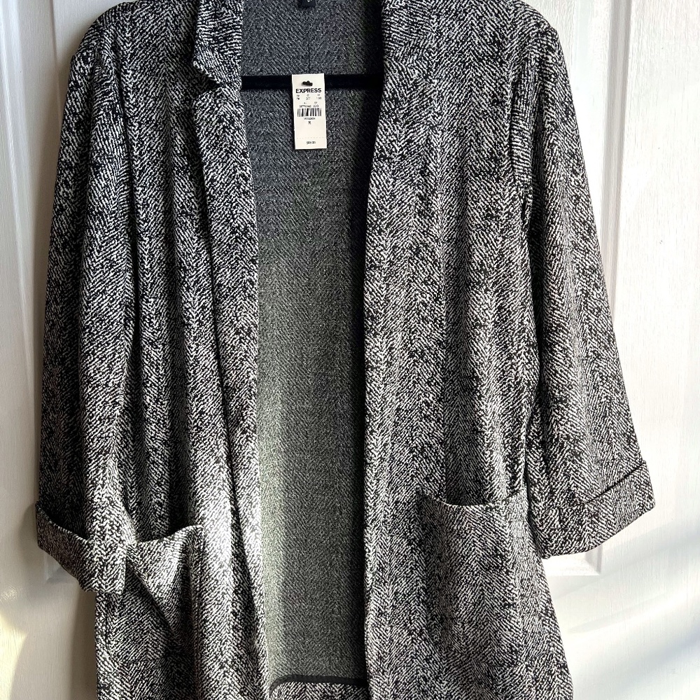 Express Black and White Blazer
